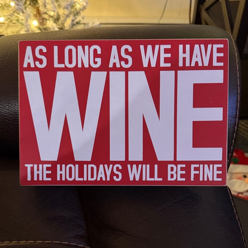 Red and White Holiday Wine Decor